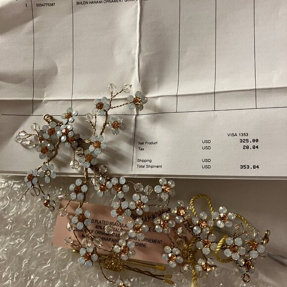 New Beautiful BHLDN Hanami Hair ornament: wedding, occasions, bridal Retail $350 main image 4
